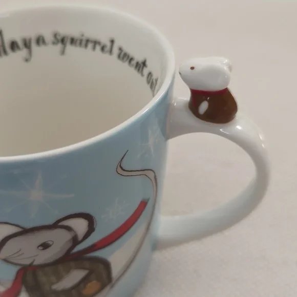 Starbucks 2010 HUXLEY Mouse Squirrel Holiday Coffee Mug Tea Cup 8oz bone China - Picture 8 of 8